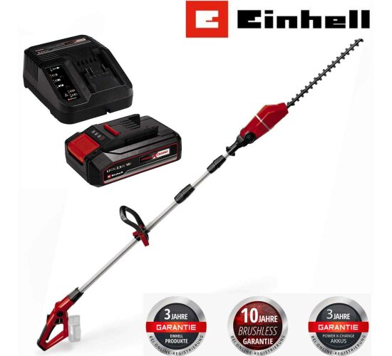 Einhell Akku-Teleskop-Heckenschere GE-HH 18/45 Li T- 18V Akku 2.5 Ah