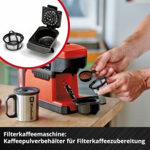 Einhell 18V Akku-Kaffeemaschine TE-CF 18 Li-mit Akku 4.0, Ladegerät Tasche,