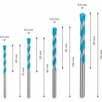 Bosch CYL-9 Mehrzweckbohrer-Set Ø 4/5/6/8 EXPERT MultiContruction