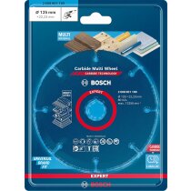 Bosch 1x EXPERT Carbide Multi Wheel Trennscheiben  (für Hartholz, Holz mit Nägeln, Ø 125 mm