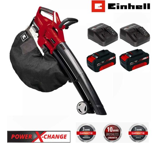 Einhell Akku-Laubsauger Laubbläser GE-CL 36 Li E-36V 2 x 18V Akku, Ladegerät