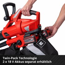 Einhell Akku-Laubsauger Laubbläser GE-CL 36 Li E-36V 2 x 18V Akku, Ladegerät