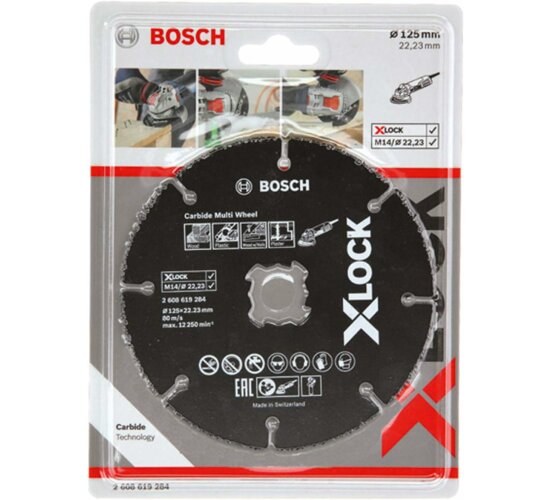 BOSCH X-Look Trennscheibe Hartmetall Multi Wheel 125  mm x 22,23 für Holz KS und TB