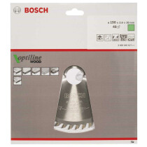 Bosch Kreissägeblatt Optiline Wood  Handkreissägen 190x30x2,6mm 48 Z