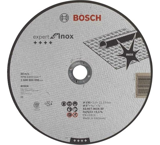 Bosch Professional Trennscheibe 230 x 2 mm gerade Expert for INOX