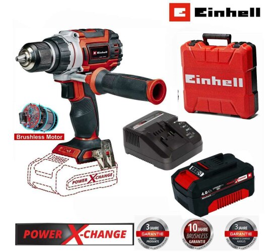 Einhell Professional Akku-Bohrschrauber TP-CD 18/60 Li BL - 18V Akku 4.0 Ah, Ladegerät, Koffer