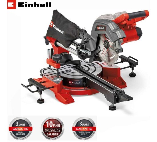 Einhell Akku-Zug-Kapp-Gehrungssäge 36V TE-SM 36/8 Li-Solo ohne Akku / Ladegerät