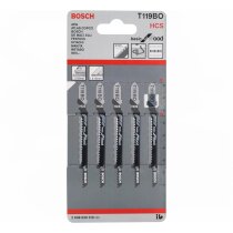 Bosch Stichsägeblatt T119BO Basic for Wood  5er Pack