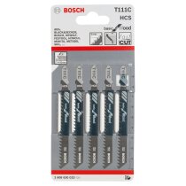 Stichsägeblatt T111C, Basic for Wood, 5er-Pack