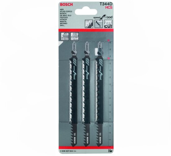 Bosch Stichsägeblatt T344D Speed for Wood  3er Pack