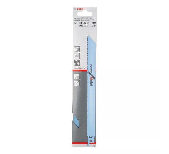 Bosch Professional Säbelsägeblatt S 1122 EF Flexible for Metal 5er-Pack