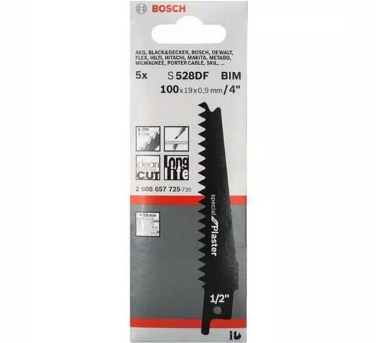 Bosch Säbelsägeblatt S 528 DF, Special for Plaster, 2er-Pack