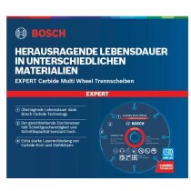 Bosch EXPERT Carbide Multi Wheel Trennscheibe, 76 mm, 1 mm, 10 mm