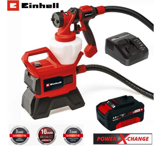 Einhell Akku-Farbsprühsystem TE-SY 18/90 Li-mit Akku 4.0 Ah + Ladegerät