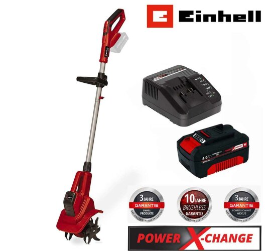 Einhell Akku-Bodenhacke GE-CR 18/20 Li E- 18V Akku 4.0 Ah / Ladegerät