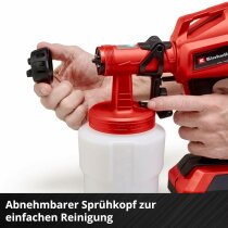 Einhell Akku-Farbsprühsystem TC-SY 18/60 Li-Solo Farbsprühpistole Power X-Change