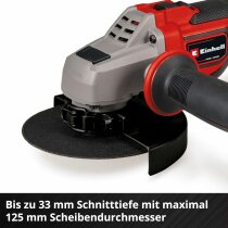 Einhell Professionel Akku-Winkelschleifer TP-AG 18/125 CE Q Li-18V Solo + Trennscheiben