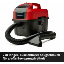 Einhell-Nass-Trockensauger TE-VC 18/10 Li  Akku 4.0 Ah,Fugen-/Bürstendüse + Polster-/Universaldüse