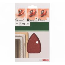 Bosch Schleifblatt 5 Stk, 95 x 135 mm K 80 für Black + Decker Mouse, PSM primo