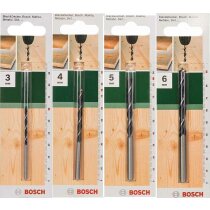 Bosch 4x Holzspiralbohrer für Weichholz, Hartholz,...