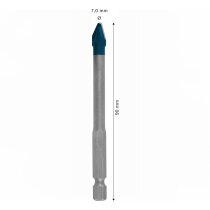 Bosch EXPERT HardCeramic  Ø 7 HEX-9 Bohrer...