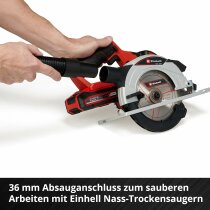 Einhell Akku-Handkreissäge TE-CS 18/165-1 Li- 18V Akku 4.0 Ah, Ladegerät Schiene