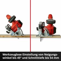 Einhell Akku-Handkreissäge TE-CS 18/165-1 Li- 18V Akku 4.0 Ah, Ladegerät Schiene