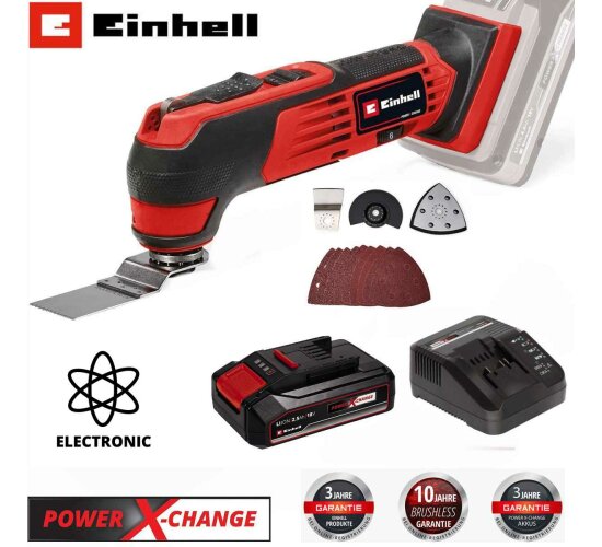 Einhell Multifunktionswerkzeug TE-MG 18/1 Li 18V  Akku 2.5 Ah / Ladegerät