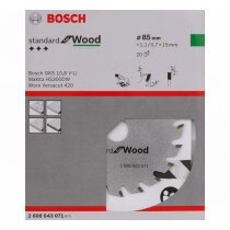 Bosch Kreissägeblatt Optiline  85x15x1,1mm 20 Zähne Wood für Handkreissägen