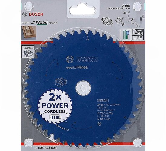 Bosch Sägeblatt Expert  165x1,5/1,0x20 Z48 for Wood für Akkusägen