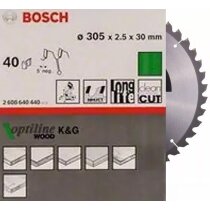 Bosc Kreissägeblatt 305 mm x2,5 x 30 mm x 40T Optiline Holz