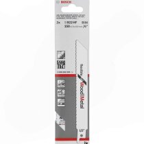 Bosch Säbelsägeblatt S 922 HF, Flexible for Wood and Metal, 2er-Pack