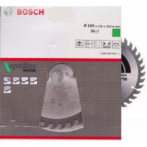 Bosch Kreissägeblatt 160 x 20/16 x 2,6 mm Optiline...