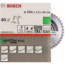 Bosch Kreissägeblatt 254 x 30 x 2 mm, 40 Zahn Optiline Wood, Holz