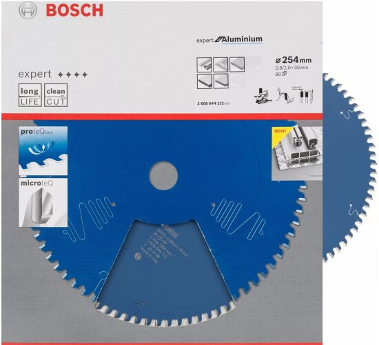 Bosch Kreissägeblatt  254 x 30 x 2,8 mm, 80 Z Expert for Aluminium