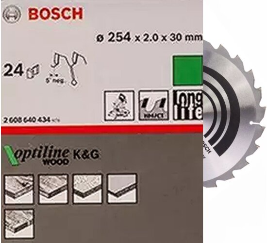 Bosch HM Sägeblatt  254x2,0x30mm Z=24 WZ/N Optiline Wood