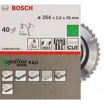 Bosch  Pro  Kreissägeblatt, 254 x 2 x 30 mm, 40 Z Optiline Wood