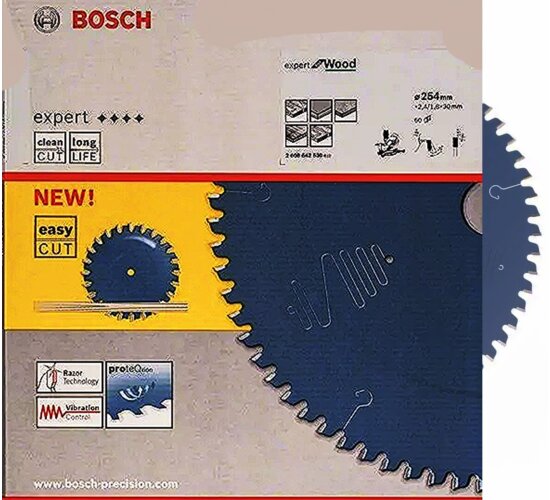 Bosch  Pro  Kreissägeblatt, 254 x 2,4 x 30 mm, 60 Z Optiline Wood