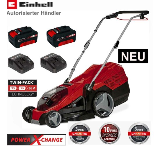 Einhell Rasenmäher GE-CM 36/43 Li M 36V (2x18V ) 43 cm mit Akku / Ladegerät)