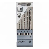 Bosch Holzbohrer-Set mit Sechskantschaft, 5-teilig, 2 - 6 mm