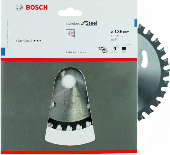 BoschKreissägeblatt Standard for Steel, Ø 136 x 20 x 1.6 mm; 30 Z