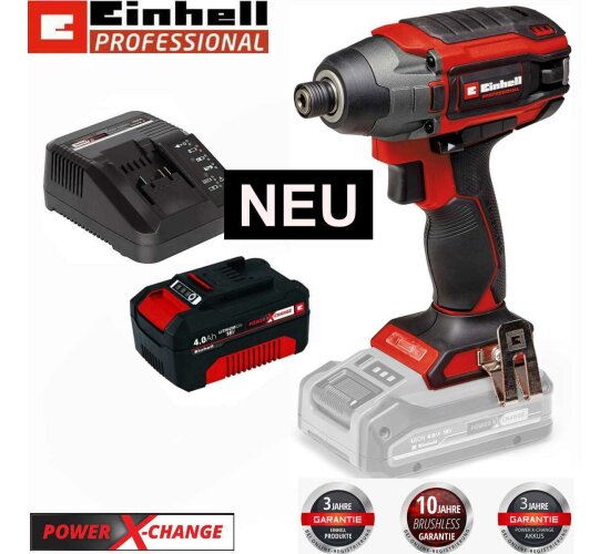 Einhell Professionel Schlagschrauber TP-CI 18/220 Li BL Akku 4.0 Ah Ladegerät