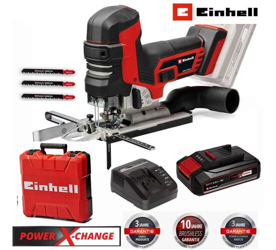 Einhell Professional Stichsäge TP-JST 18/135 Li BL 18V Akku 2.5 Ah + Koffer