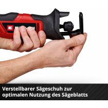 Einhell Akku-Säbelsäge TE-AP 18/13 Li-Solo 18V + 2 Sägeblätter