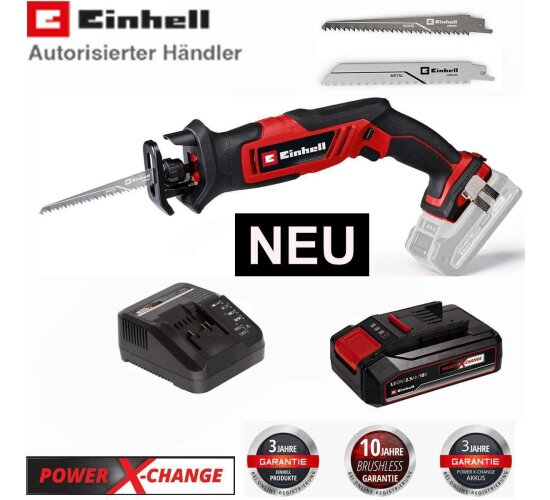 Einhell Akku-Säbelsäge TE-AP 18/13 Li- 18V Akku 2,5 Ah, Ladegerät