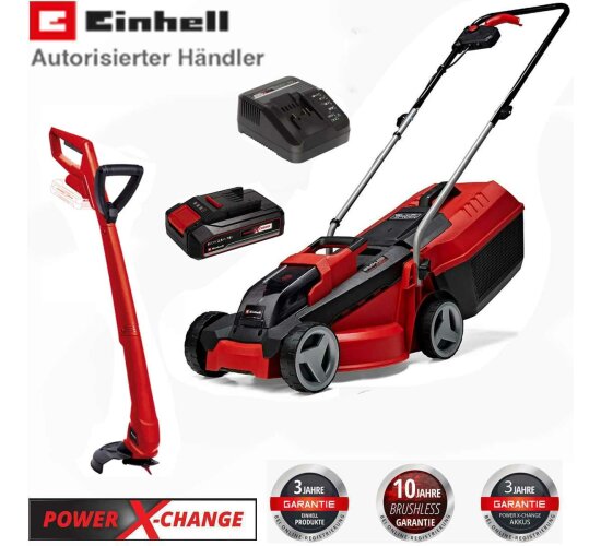 Einhell City Rasenmäher GE-CM 18/30 Rasentrimmer-18V Akku 2.5 Ah