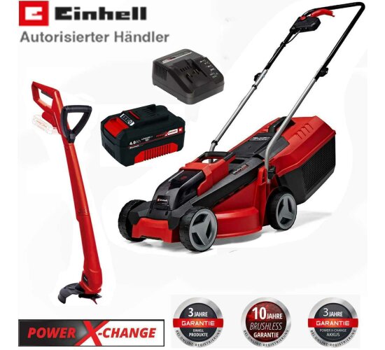 Einhell City Rasenmäher GE-CM 18/30 Rasentrimmer-18V Akku 4.0 Ah