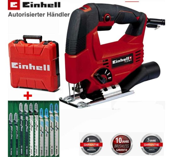 Einhell Stichsäge TC-JS 80 Drehzahlelektronik,4x Pendelhub Koffer 10 Sägeblätter