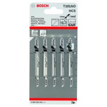 Bosch Stichsägeblatt T101AO Clean for Wood, 5er-Pack