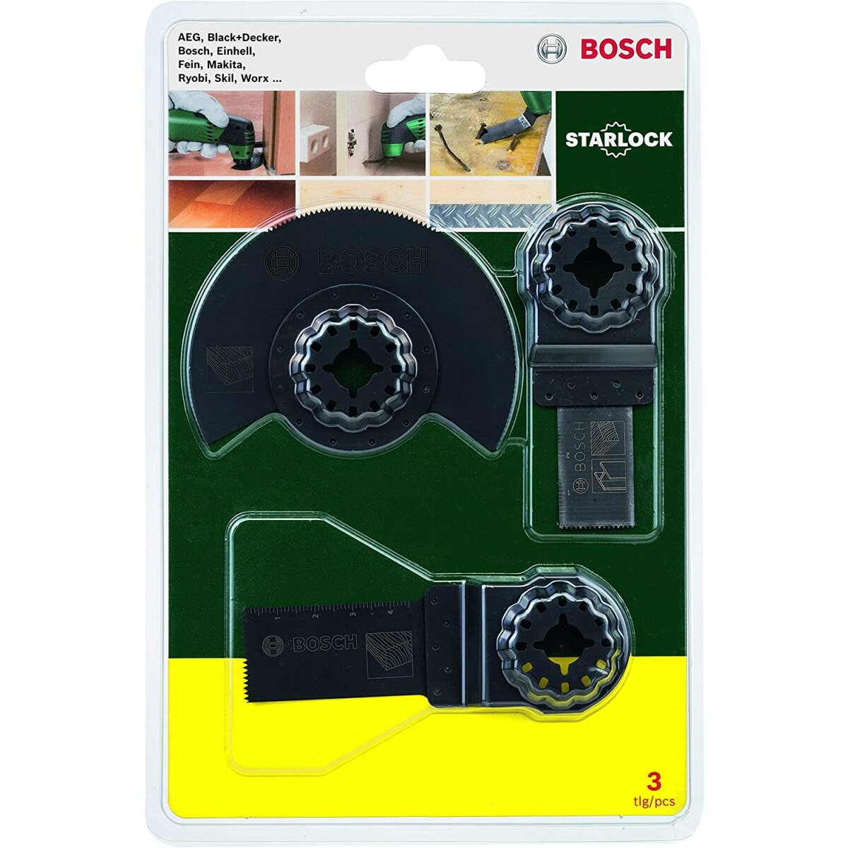 Starlock), Bosch Multifunktionswerkzeuge 3tlg. für Starter-Set (Holz